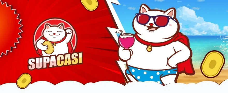 Supacasi casino promo code - logo with cat